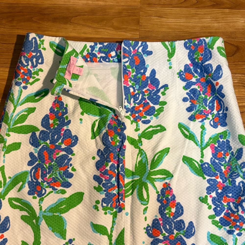 Lilly Pulitzer Women’s Lynnie Honeycomb Pique Mini Skirt Size 10 Floral - Picture 6 of 8